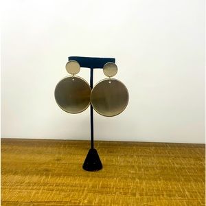 Statement Gold Round earrings